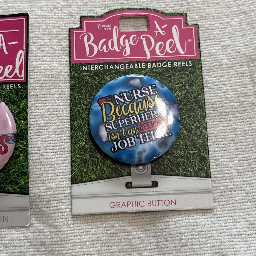 Nurse Badge A Peel Outside The Box Interchangeable Badge‎ Reels Lot Of 8